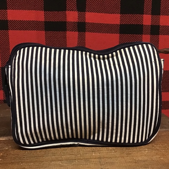 Used vintage polo monogram striped toiletry bag - Picture 2 of 4